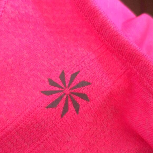 Athleta carnation pink athletic tank top, polyester/nylon/spandex, XS - Picture 3 of 6